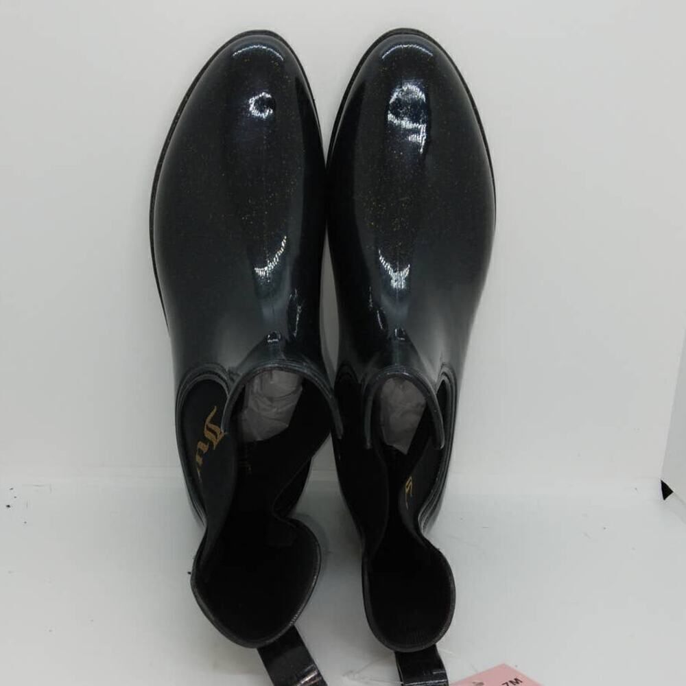 Juicy Couture New Women's Black w/Gold Sparkles Designer Ankle Boots - sz. 7 - Picture 4 of 7